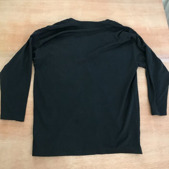 Lisa Ashley Jacket Women Size Medium Black Bead Floral Button Up Long Sleeve - Picture 2 of 12